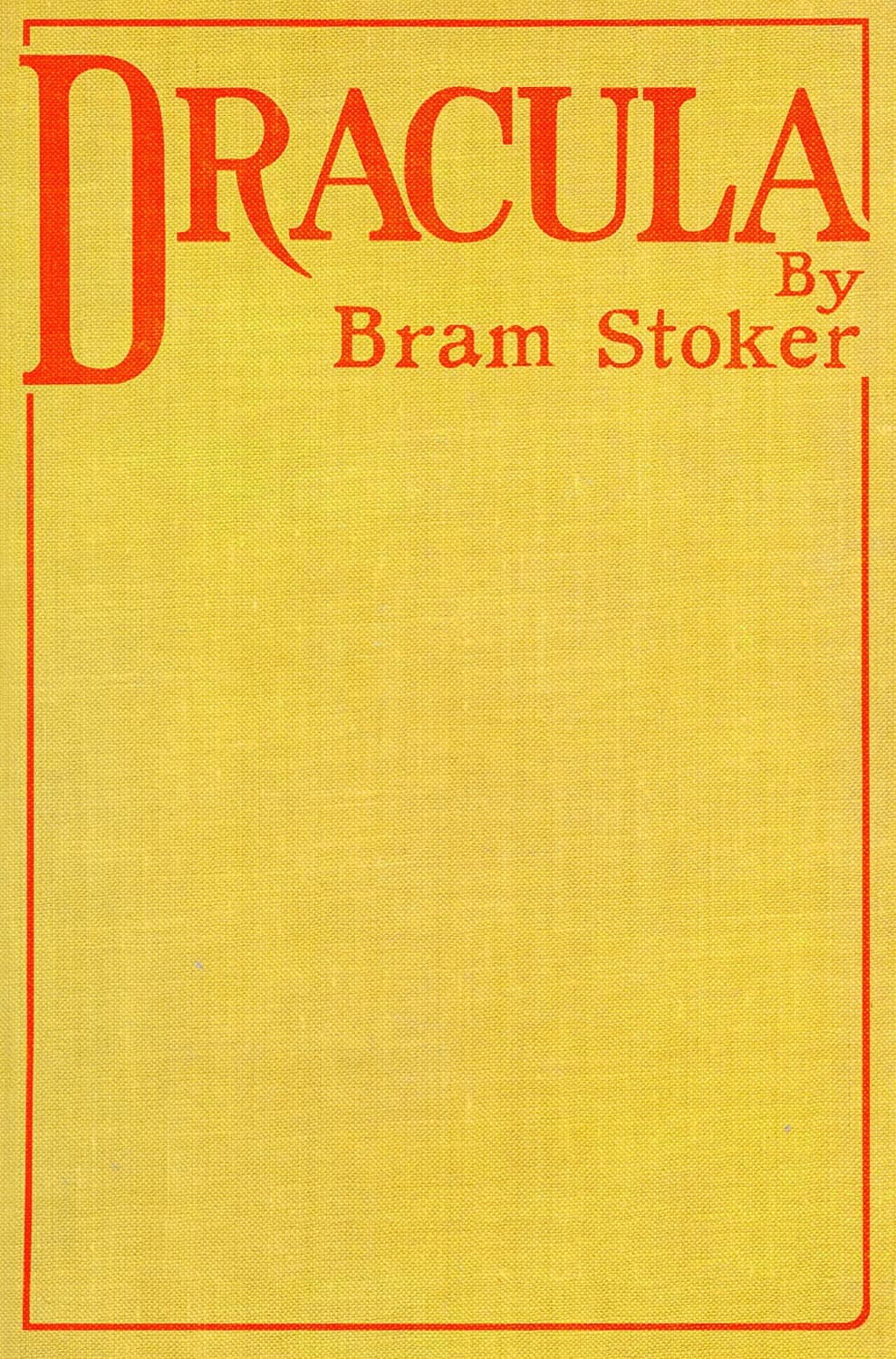 La prima copertina del romanzo Dracula di Bram Stoker